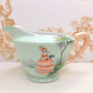 1930s Noritake Art Deco Pink Southeen Belle Crinoline Lady Creamer